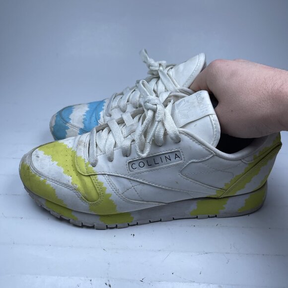 Reebok Collina Strada Classic Sneaker Womens 7,5 US White Leather Call Mom Shoes - Picture 5 of 16